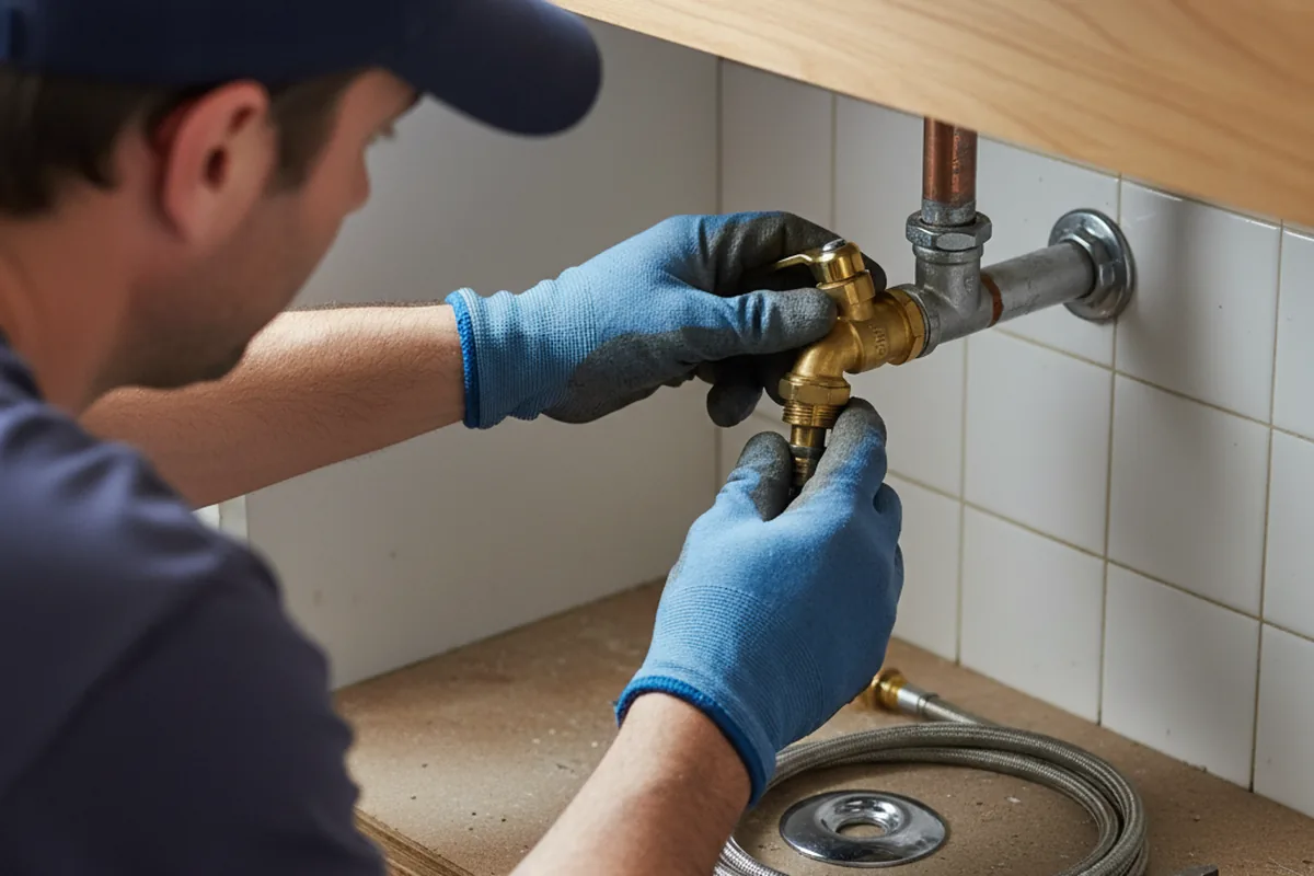 Shutoff valve and fitting work during Emergency Plumbing in Gunlock